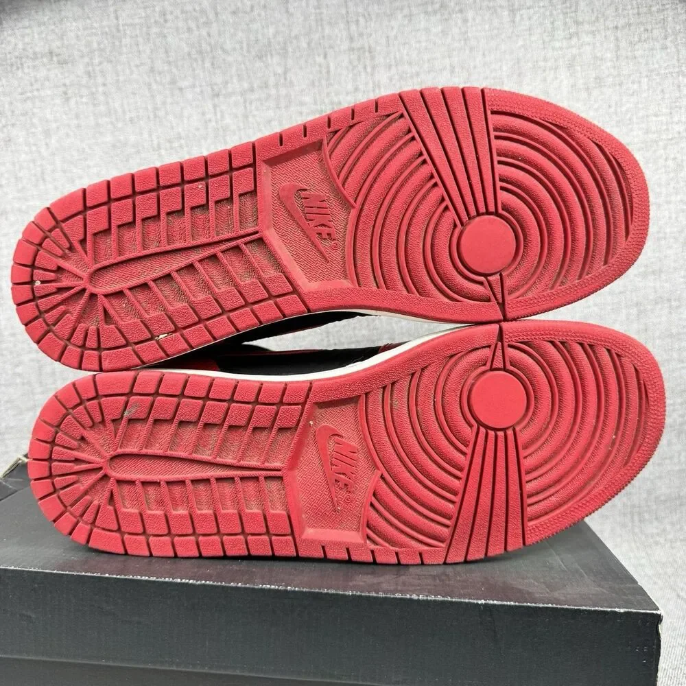 Nike Air Jordan 1 Strap High Gym Red Black Bred Sneakers Shoes Men's 13